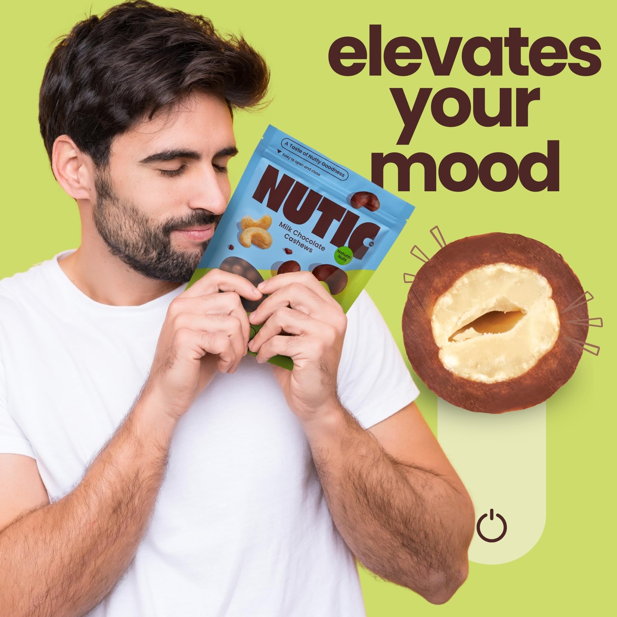 Nutic Milk Chocolate Covered Cashews - 1LB, Creamy Delights for Snacking & Gifting, Irresistible Chocolate-Covered Nuts for Holidays and Everyday