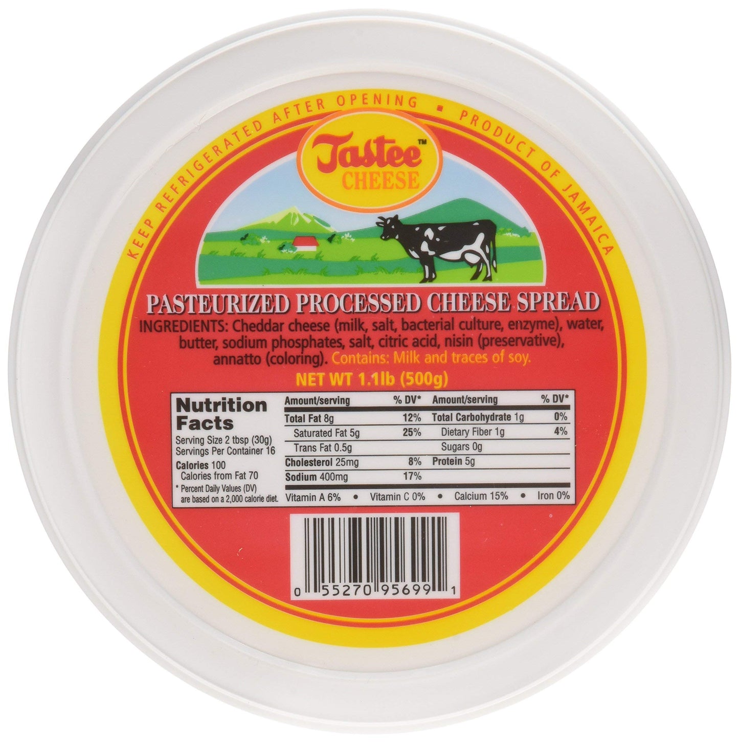 Jamaican Tastee Cheese, 17.6 oz (1.1 lb) (1-Pack)