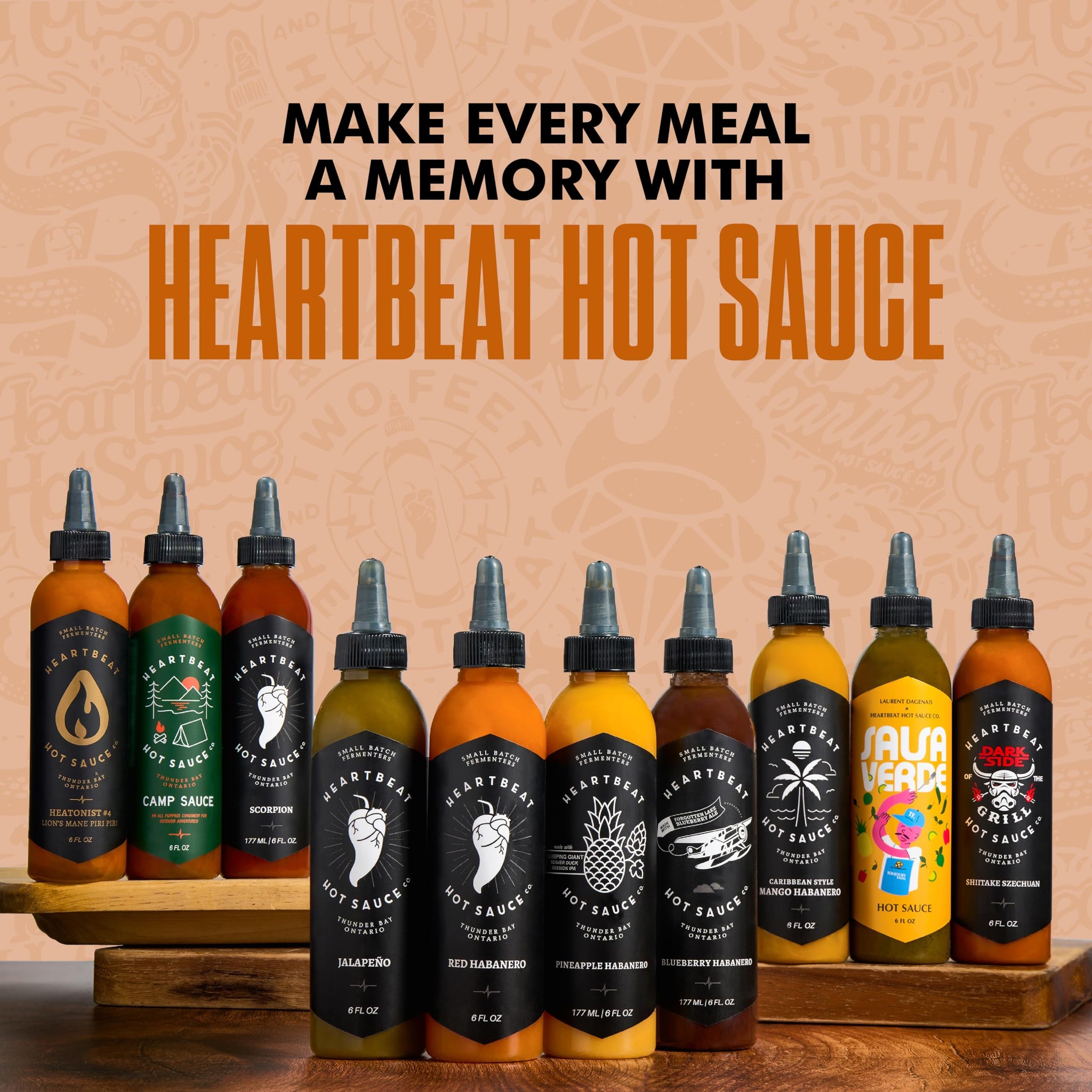 Heartbeat Hot Sauce Co. | Lion's Mane Piri Piri, 6 oz. 3 pack