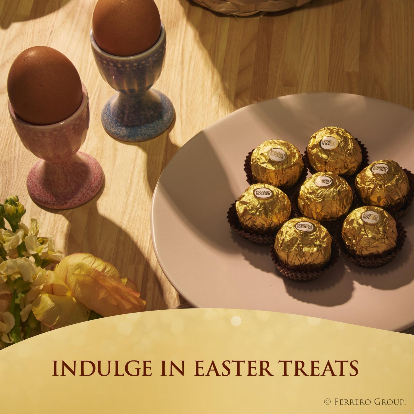 Ferrero Rocher, 13 Count, Premium Gourmet Milk Chocolate Hazelnut, Individually Wrapped Candy for Gifting in a Bunny-Shaped Box, Great Easter Gift