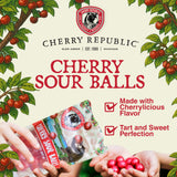 Cherry Republic Sour Balls, 8 oz - Sour Cherry Candy Balls, Sweet & Tart Flavor, Chewy Red Candy with Nostalgic Appeal, Gluten-Free, Perfect