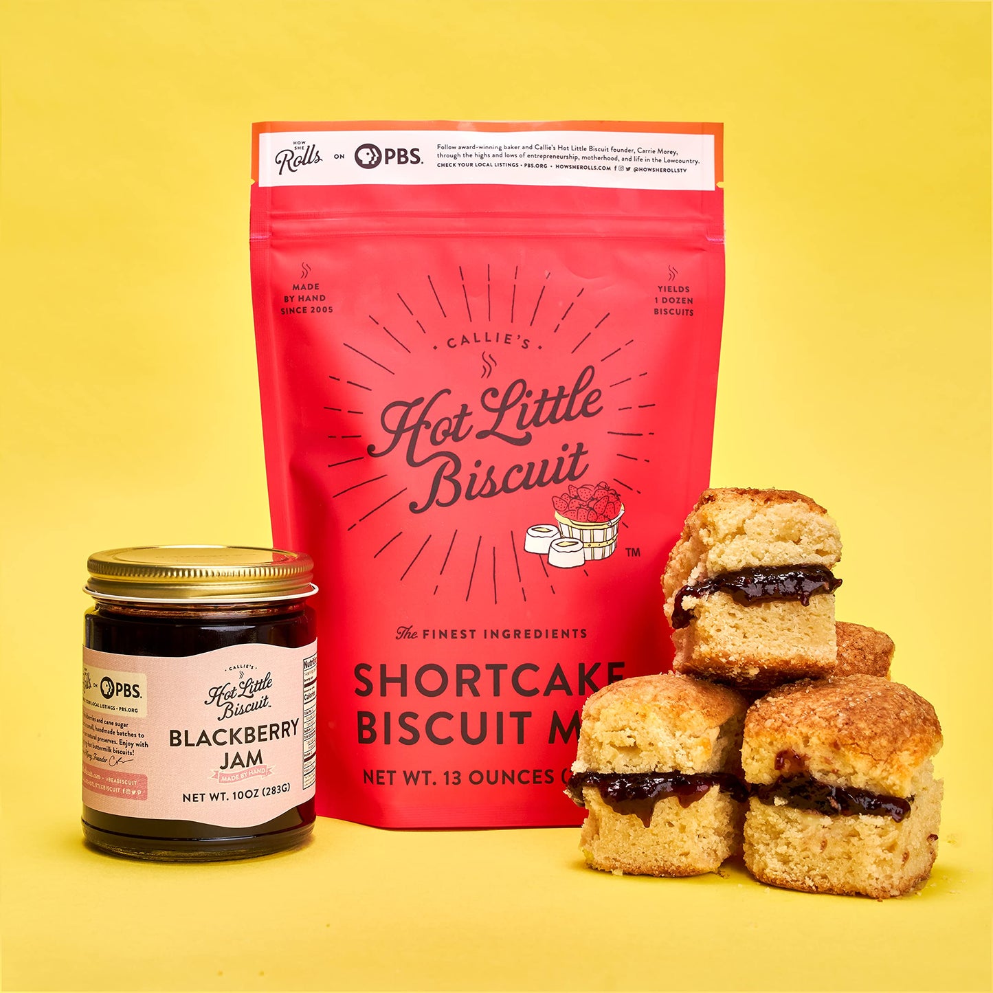 Callie's Hot Little Biscuit Shortcake Biscuit Mix | Fast, Easy, Delicious | 2 Bags of Biscuit Mix | 13oz per bag | Makes 24 Shortcake Biscuits