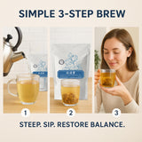 Herb Guru Fluid Balance Herbal Tea Bags - Healthy Fluid Metabolism & Digestive Balance with Atractylodes, Poria, Citrus Peel - Caffeine Free Tea, 0.88