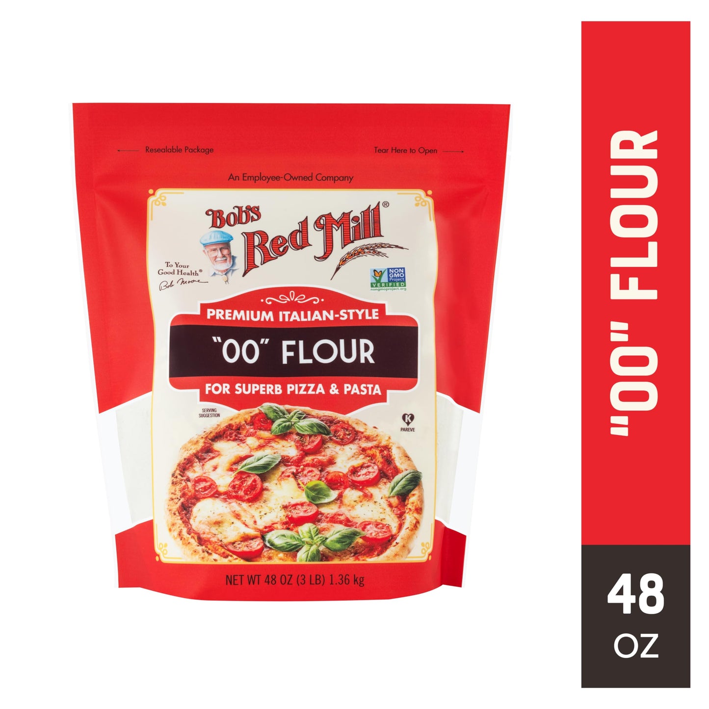Bob's Red Mill 00 Flour Premium Italian-Style, 48oz (Pack of 1) - Non GMO, Vegan, Kosher