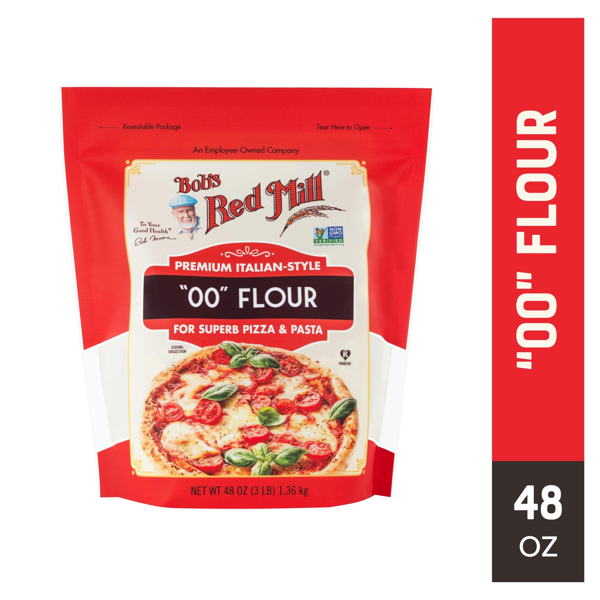 Bob's Red Mill 00 Flour Premium Italian-Style, 48oz (Pack of 1) - Non GMO, Vegan, Kosher