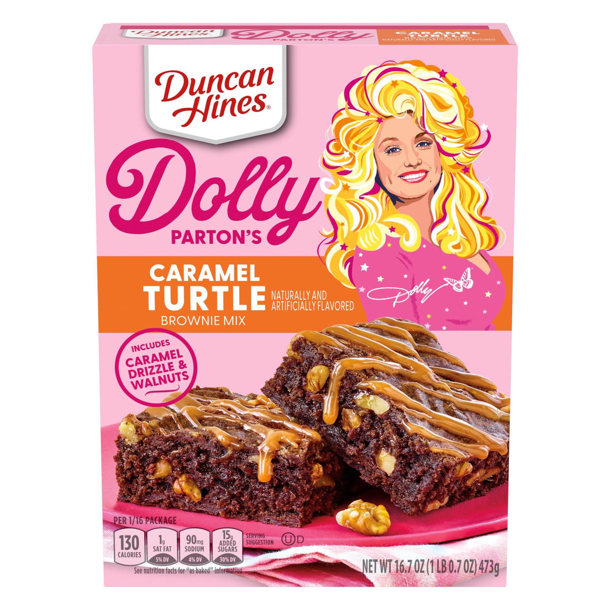 Duncan Hines Brownie Mix, Caramel Turtle Flavored, 16.7 oz.