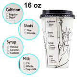 Youngever 70 Sets Disposable Coffee Cups with Lids, To Go Hot Coffee Cups, Durable Paper Cups with Lids, City Skyline Design