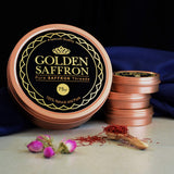 Golden Saffron, Finest Pure Premium All Red Saffron Threads, Grade A+ Super Negin, Non-GMO Verified. For Tea, Paella, Rice, Desserts, Golden Milk