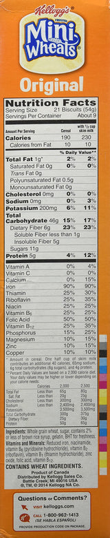 Kellogg's Frosted Mini Wheats, 18 Ounce