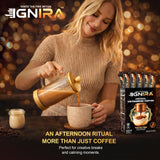 IGNIRA Original Instant Coffee - Hot or Iced Milk Coffees, Premium Robusta Instant Coffee Packets, Not Too Sweet, No Cholesterol, No Soybeans