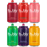 bubly Sparkling Water, 6 Flavor Variety Pack (Blackberry, Lime, Cherry, Grapefruit, Strawberry, Mango), Zero Sugar & Zero Calories, Seltzer Water, 12