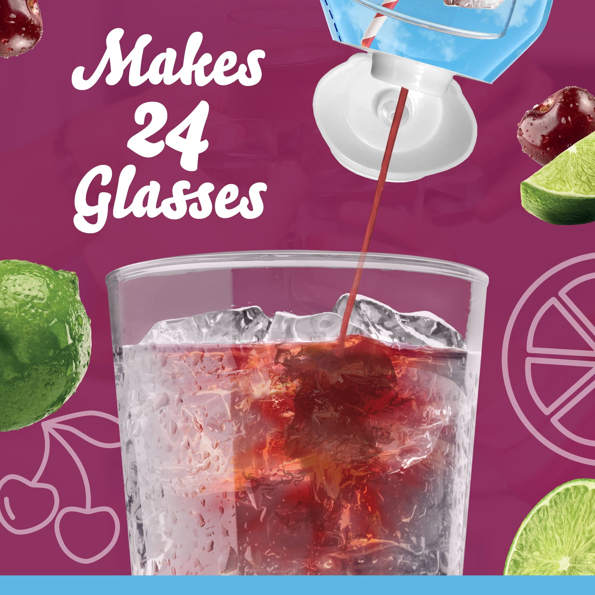 Crystal Light Sugar-Free Black Cherry Lime Zero Calories Liquid Water Enhancer 1 Count 1.62 fl oz