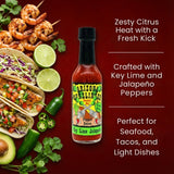 Arizona Gunslinger Key Lime Jalapeño Sauce - Bold and Zesty Key Lime Flavoring with Mild Jalapeño Heat, Perfect Chili Citrus Seasoning and Marinade