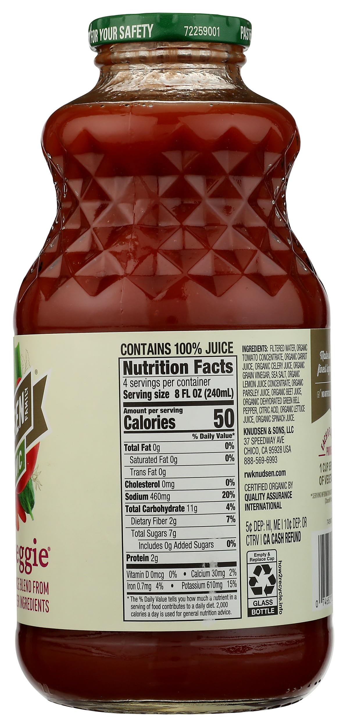 RW Knudsen, Organic Very Veggie Juice, 32oz