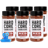 Hardcore Carnivore Red Bar-B-Q Rub Seasoning - 11 oz Shaker - Rib Rub and Brisket Rub - Burger Seasoning and Steak Rub - Meat Rub Bbq Rub Seasoning