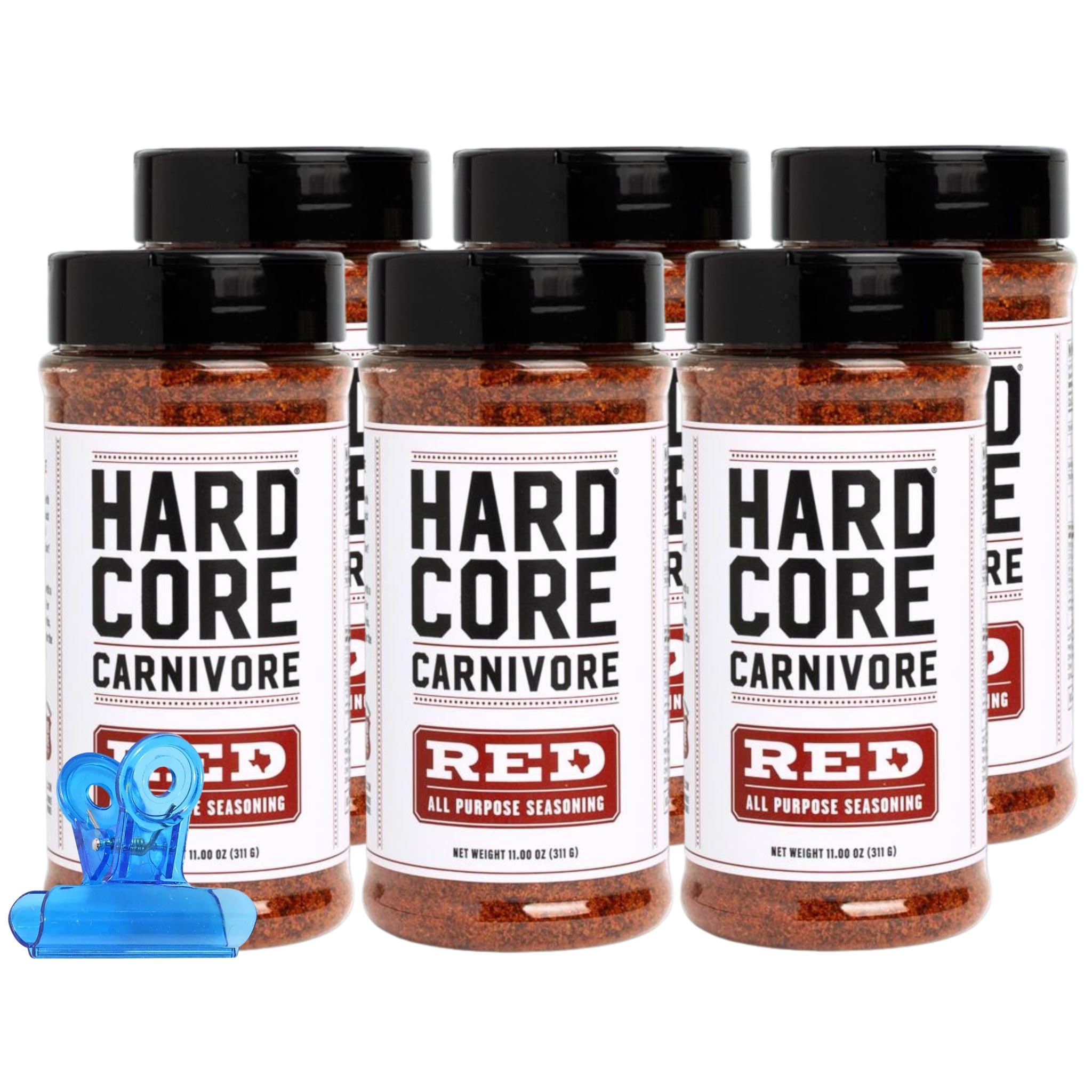 Hardcore Carnivore Red Bar-B-Q Rub Seasoning - 11 oz Shaker - Rib Rub and Brisket Rub - Burger Seasoning and Steak Rub - Meat Rub Bbq Rub Seasoning