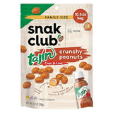 Snak Club Tajin Crunchy Peanuts, Nuts with Chili and Lime Seasoning, Mild, 10.5 oz Resealable Bag
