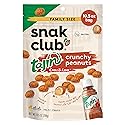Snak Club Tajin Crunchy Peanuts, Nuts with Chili and Lime Seasoning, Mild, 10.5 oz Resealable Bag