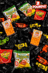 Bulk Candy Variety Pack - Gift Box Halloween - Over 2 lb of Individually Wrapped Candy - Fun Trick or Treat Gift for Kids & Adults, Nut-Free