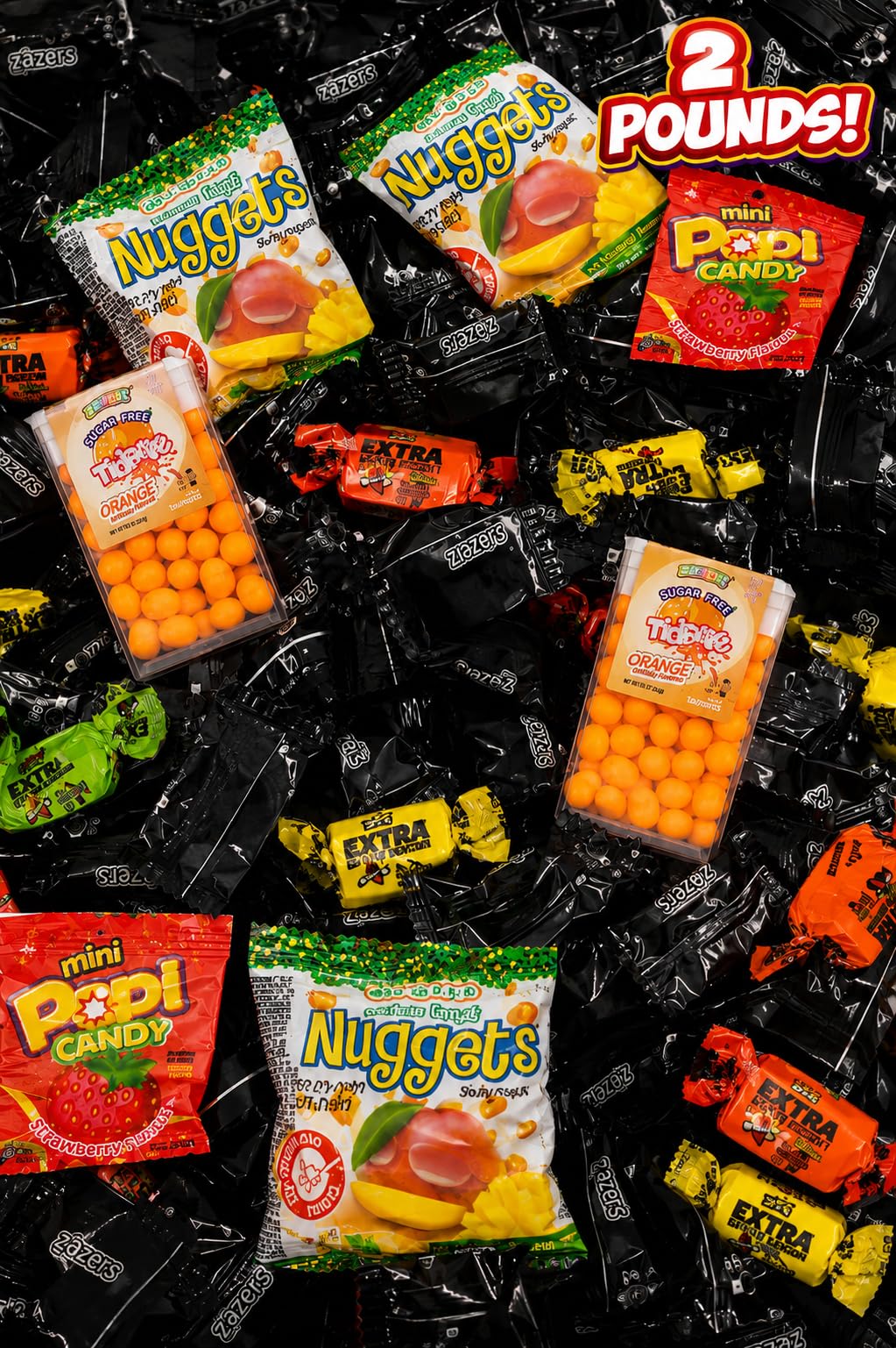 Bulk Candy Variety Pack - Gift Box Halloween - Over 2 lb of Individually Wrapped Candy - Fun Trick or Treat Gift for Kids & Adults, Nut-Free