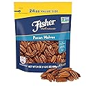 Fisher Chef's Naturals Pecan Halves 24 oz Resealable Bag, Unsalted Raw Nuts for Cooking, Baking & Snacking, Healthy Snacks for Adults, Vegan Protein
