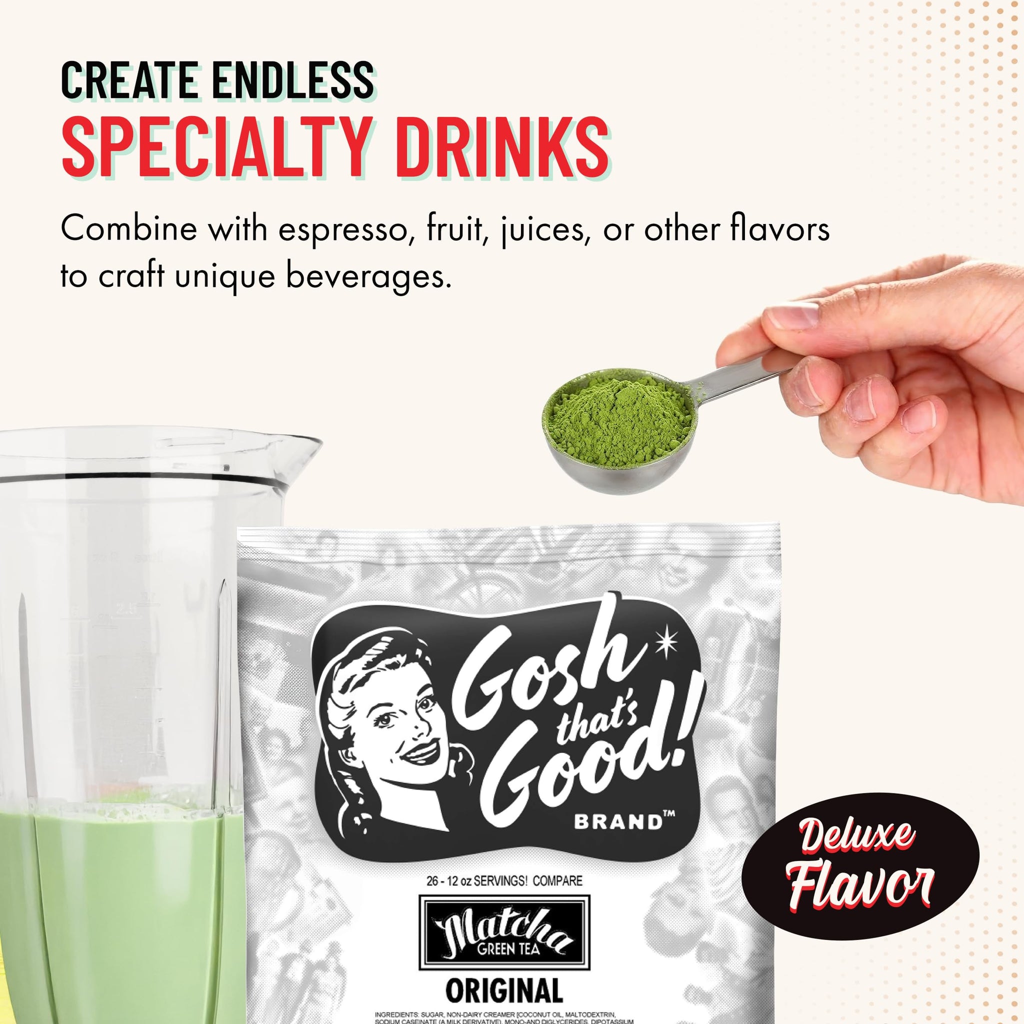 Gosh That’s Good! Matcha Green Tea - 3 lb - Antioxidant-Rich, Energy-Boosting, Barista-Quality