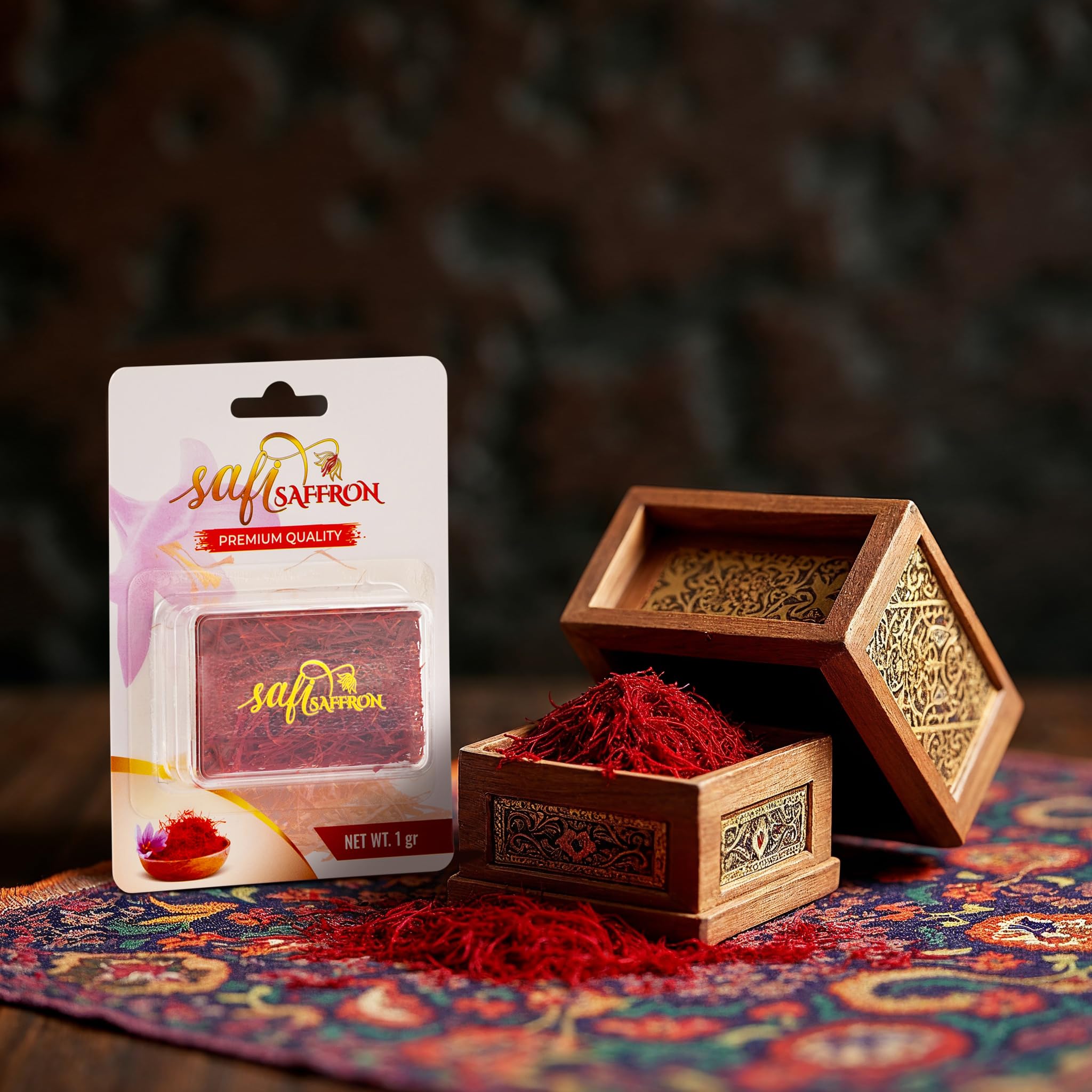 Premium Quality Saffron Threads 0.035 Ounce (1 Gram) | Awarded among 300 Types of Saffron | 100% Pure & Grade A+ | All Natural Red Zafran, Azafran