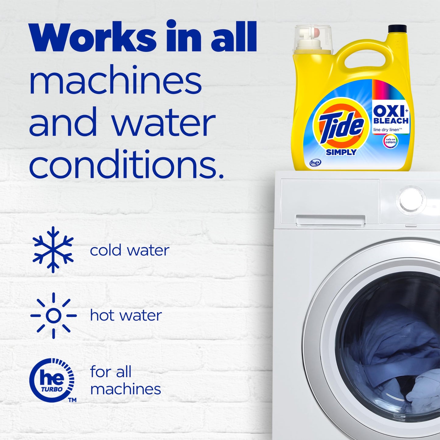 Tide Simply Oxi Boost + Ultra Stain Release, 42 fl oz, 29 Loads, Tough on Stains, Whitens, Brightens, Refreshing Breeze Scent