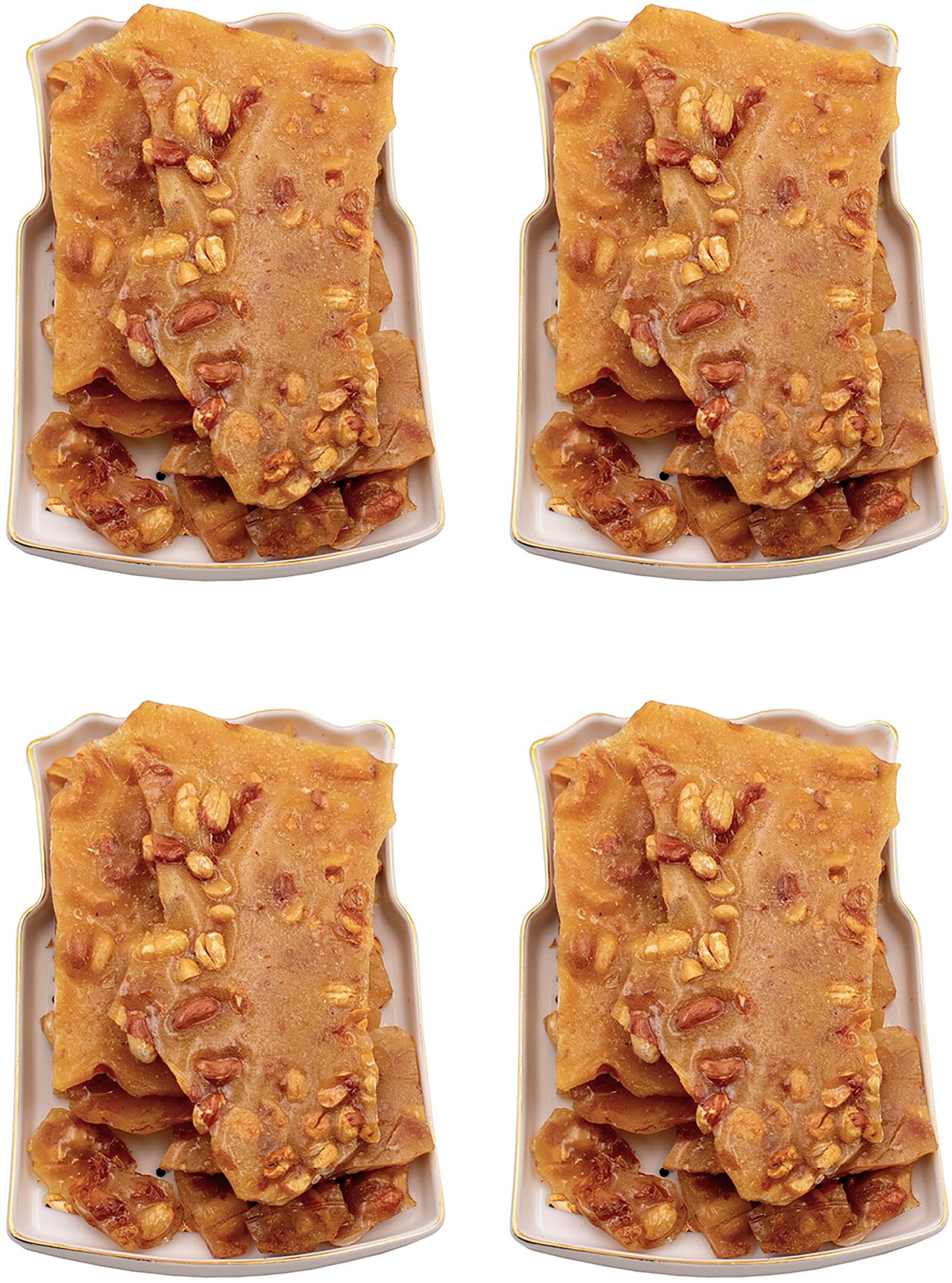Handmade Peanut Brittle 2.25 lbs Triple Holiday Pack of 9 oz Boxes