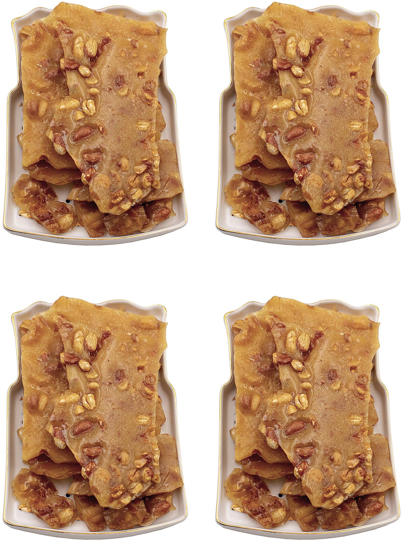 Handmade Peanut Brittle 2.25 lbs Triple Holiday Pack of 9 oz Boxes