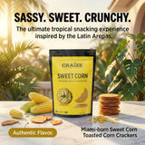 Craize Sweet Corn Crisps | Gluten Free, Vegan, Kosher, Toasted Corn Crackers | 4 oz each
