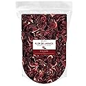 ZAVBE Dried Hibiscus Flowers for Tea - Whole Loose Leaf Hibiscus (Flor de Jamaica) - Cut and Sifted - Resealable Pouch - Caffeine Free Herbal Tea