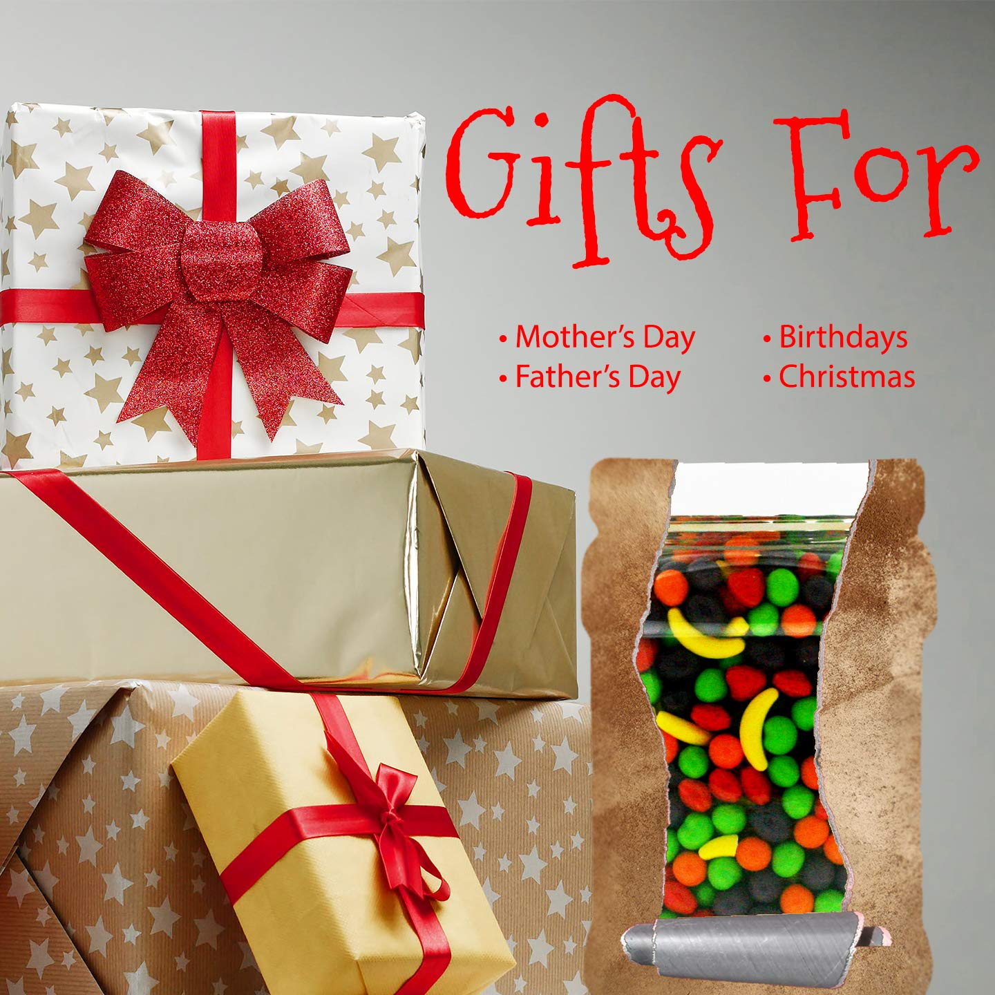 Bulk Candy 2.5LB - Individually Wrapped Lemon Candies in 64 FL OZ Gift Ready Reusable Square Grip Jar