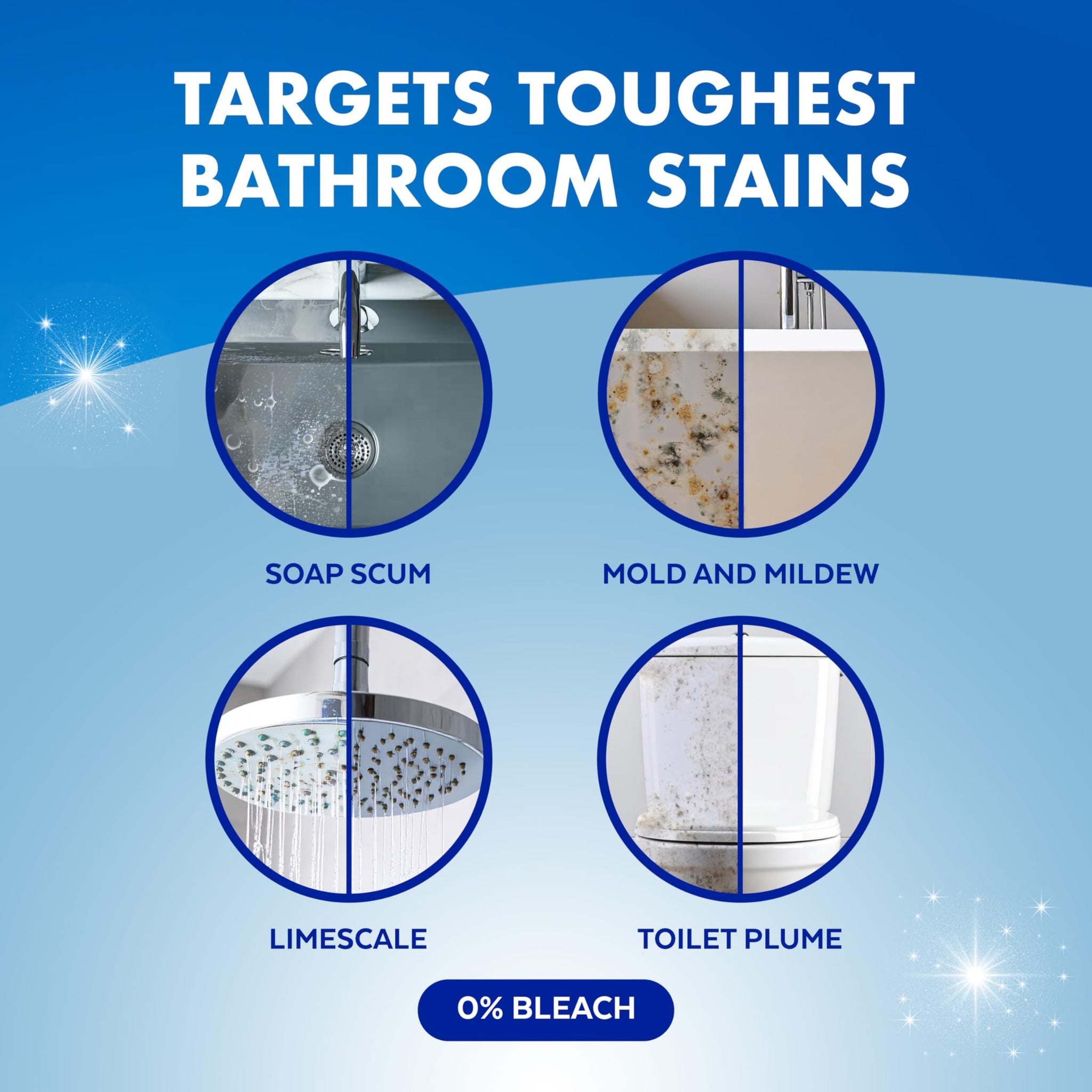 Lysol Power Foaming Bathroom Cleaner, Multipurpose Cleaner for Showers, Bathtubs, Sinks, Disinfectant Spray Kills 99.9% of Germs, Zero Bleach Cleaning