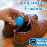 Air Jungles Shoe Deodorizer Balls 12 Ct, Fresh Linen Scent, Odor Remover Balls for Sneakers, Gym Bags, Lockers, and Drawers, Essential Oil Provides