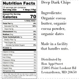 Bon Appesweet Date Sweetened Chocolate Chips - Deep Dark | 8 Ounce (Pack of 3) | Organic, Zero Added Sugar, 70% Cacao, Plant Based, Dairy Free, and Guilt Free!