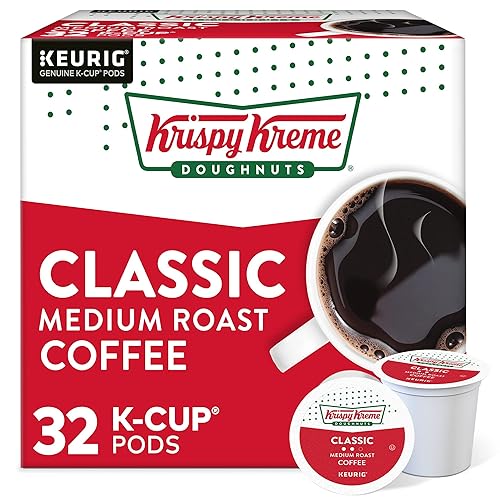 Krispy Kreme Classic, Single-Serve Keurig K-Cup Pods, Medium Roast Coffee, 32 Count
