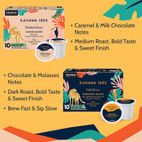 Kahawa 1893 Variety Pack Coffee K-Cup Pods - Safari & Serengeti Blend (40 Count) - As Seen on Shark Tank, 1 Box Medium Roast + 1 Box Dark Roast