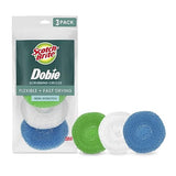 Scotch-Brite Non-Scratch Plastic Scrubbing Pads, Cleans Dishes Without Scratching, 3 Scrubbing Pads
