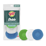 Scotch-Brite Non-Scratch Plastic Scrubbing Pads, Cleans Dishes Without Scratching, 3 Scrubbing Pads