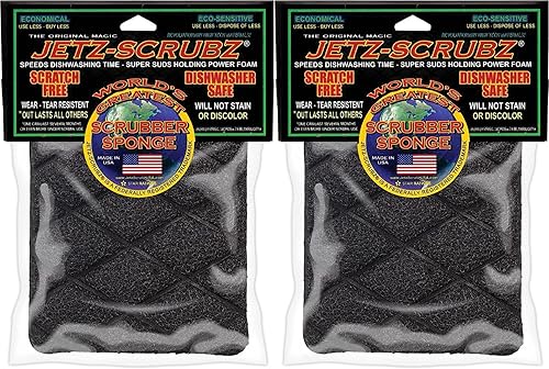 The Original Magic Jetz-Scrubz Rectangle Scrubber Sponge (Pack of 2)