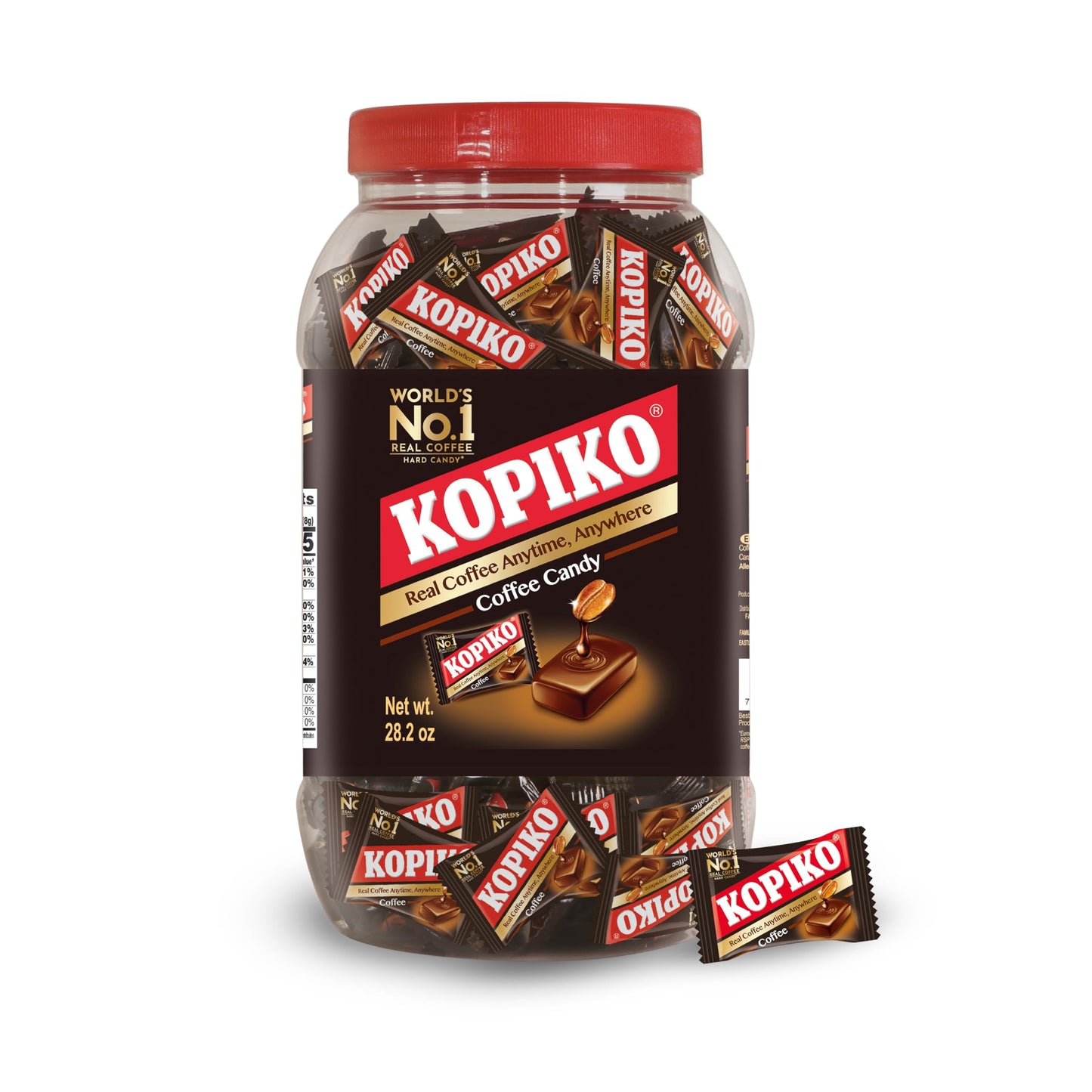 Kopiko Coffee Candy - Bold-Tasty Hard Candy from Indonesia with Real Coffee Extract - A Satisfying Boost for On-the-Go Energy (28.2oz Jar)
