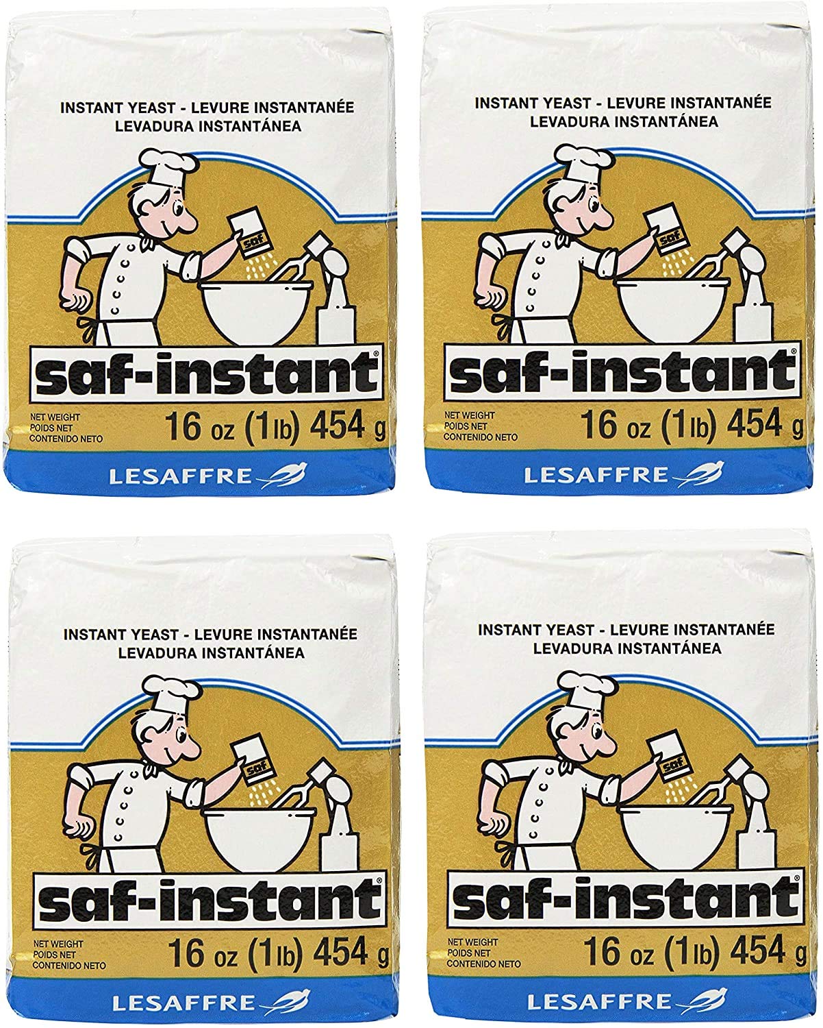 SAF LeSaffre Instant Yeast, yTpoVo Gold, 4 Pound