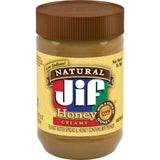 Jif Natural Creamy Peanut Butter Spread and Honey - Contains 80% Peanuts, 16 Ounces