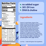 Cerebelly Toddler Bars - Organic Sweet Potato Blueberry Banana Smart Bars | Healthy Snack for Kids | 16 Brain-supporting Nutrients, Gluten Free, Nut
