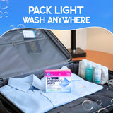 Laundry Detergent Sheets,Travel Laundry Sheet No Chemical Natural Eco Friendly Detergent, Dissolvable for sink wash Fresh &Clean Clothes, Liquidless