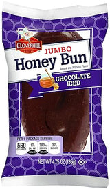 Cloverhill Jumbo Honey Bun Chocolate Iced - 4.75oz Multi Pack (12 Pack)