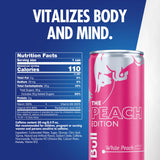 Red Bull Peach Edition Energy Drink, White Peach, 8.4 fl. oz., 6 x 4 Cans, Pack of 24 Cans, with 80mg Caffeine, Taurine & B Vitamins