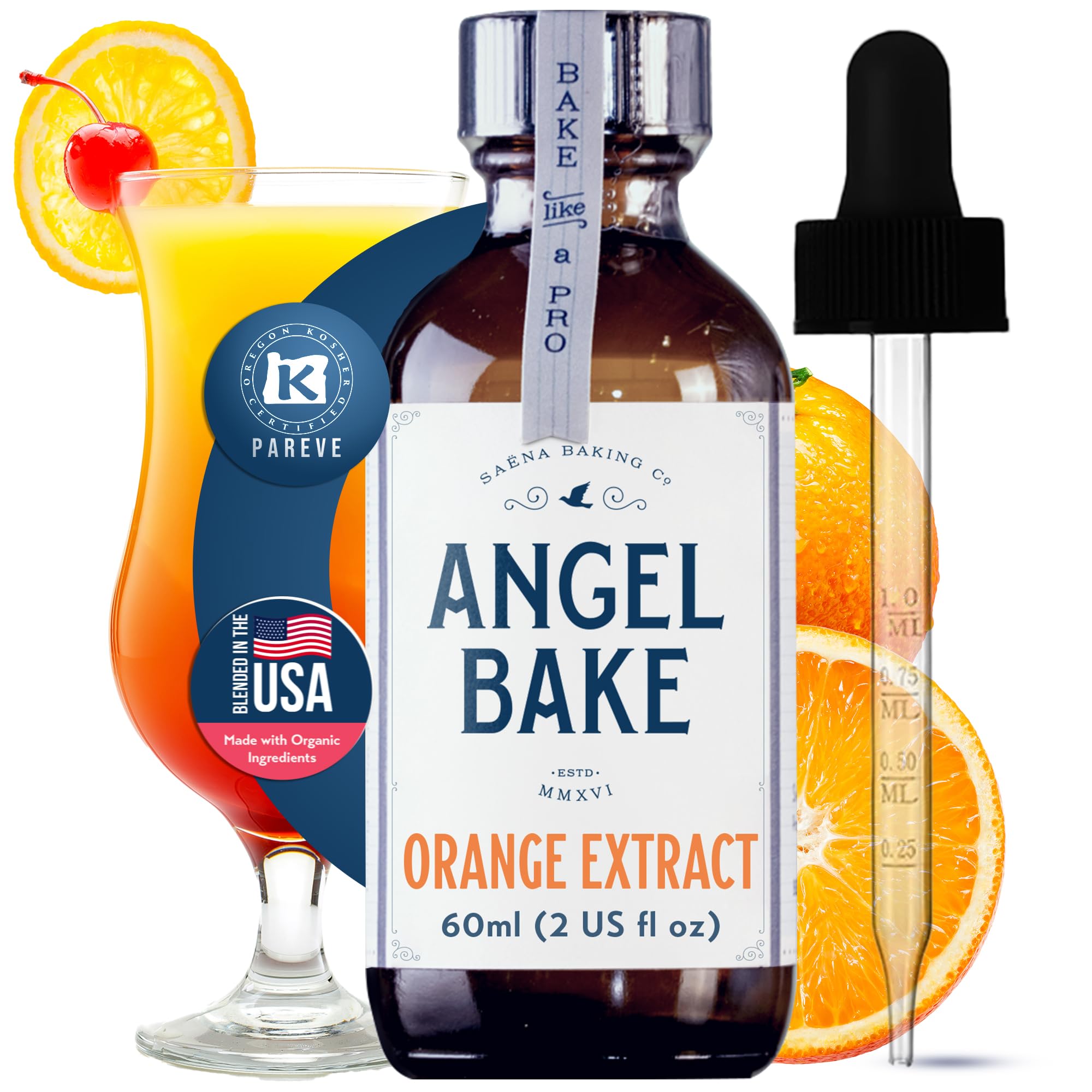 Pure Valencia Orange Extract, Five Times Strength - Perfect for Baking, Mixology & Culinary Creations - Natural Flavoring, Keto Friendly, Vegan