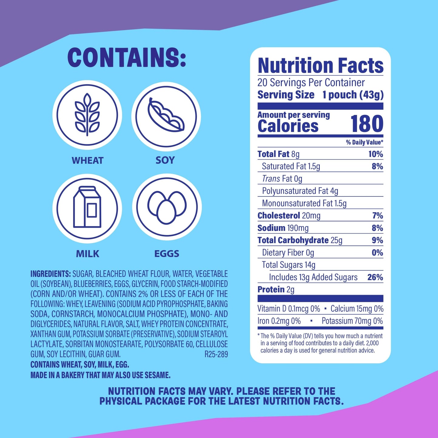 (Value Pack) Little Bites Blueberry Muffins, 20 individual packs, (1.5 oz each), Made with Real Blueberries Mini Muffins, 30 oz Multipack